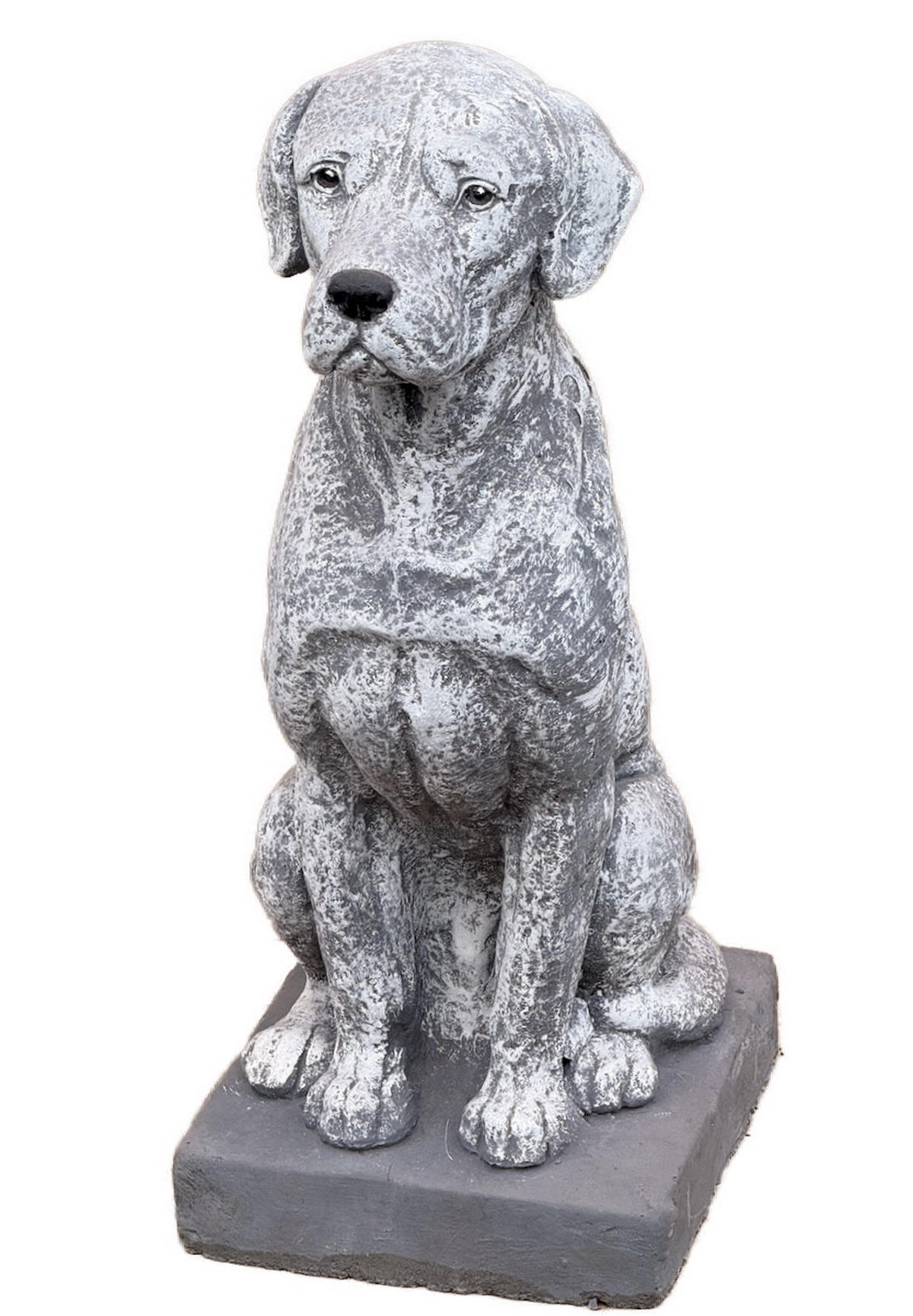 STEINFIGUR Dogge massiv, frostfest - Grau, Stein (25/48/25cm) - stoneandstyle