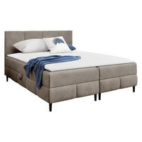 BOXBETT Box Best 2 - Hellbraun/Schwarz, Holz/Holzwerkstoff (120/200cm) - MIRJAN24