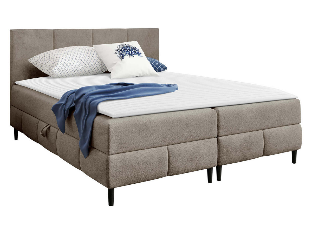 BOXBETT Box Best 2 - Hellbraun/Schwarz, Holz/Holzwerkstoff (120/200cm) - MIRJAN24