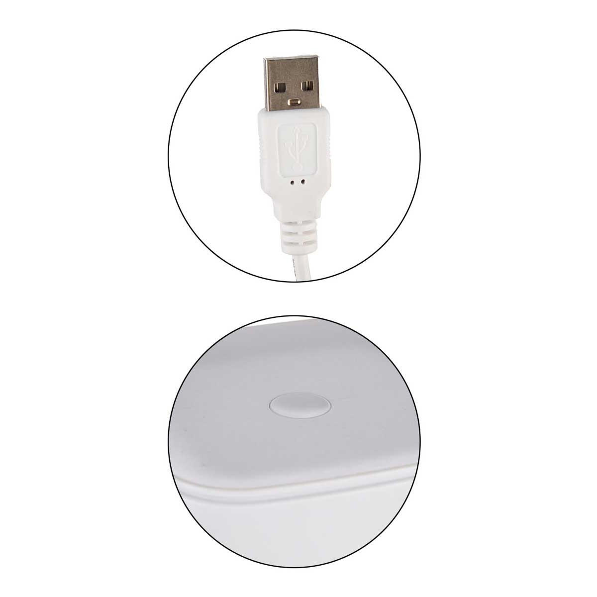 INSEKTENLAMPE UV USB-Betrieb 16/13/22 cm - Weiß, Kunststoff (22cm) - Ibergarden