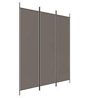 PARAVENT 3-teilig Anthrazit 150/200 Cm Stoff - Anthrazit, Textil (150/200/0.1cm) - vidaXL