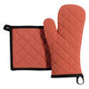 SET AUS RECYCELTEM TOPFHANDSCHUH/TOPFLAPPEN Grace tomette 18 x 32 cm - Rot, Textil (18/32cm) - Winkler