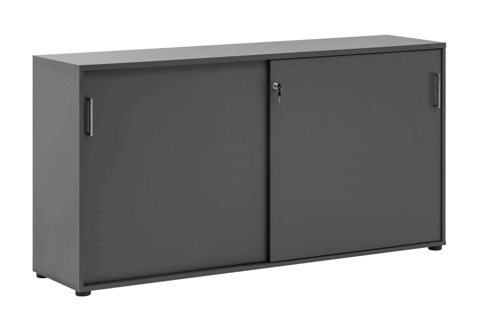 SCHIEBETÜRENSCHRANK Hippo Small 84x160x40 cm 2 Fächern & 2 Schiebetüren Anthrazit - Anthrazit, Holz (160/84/40cm) - PROREGAL
