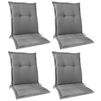 NIEDERLEHNERAUFLAGE HighLux NL 105/50/7cm Hellgrau 4tlg - Hellgrau, Textil (50/7/105cm) - Beautissu 