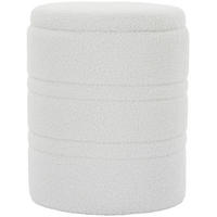 AUFBEWAHRUNGSHOCKER Sherpa (70% Polyester, 30% Acryl) Weiß - Weiß, Kunststoff/Textil (36.5/46.5/36.5cm) - HOMCOM