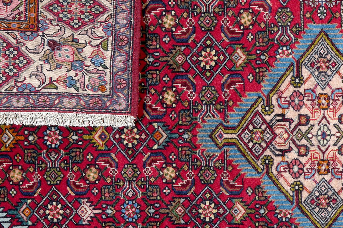 ORIENTTEPPICH handgeknüpft Assadabad Rot 191/125 cm Schurwolle - Rot, Textil (125/191cm) - Looma