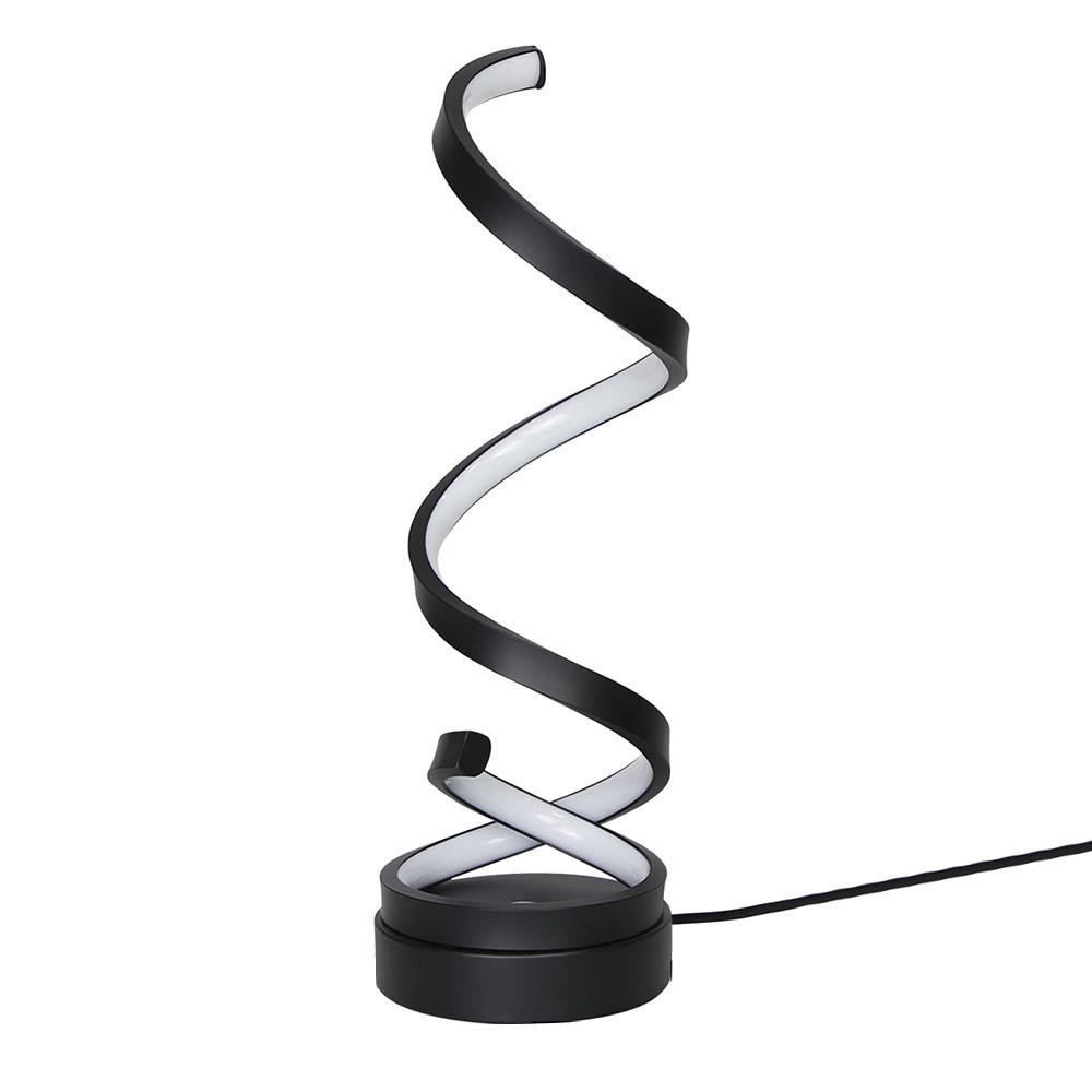 LED-TISCHLEUCHTE Spirale 13/13/41 cm - Schwarz, Metall (13/13/41cm) - Nettlife