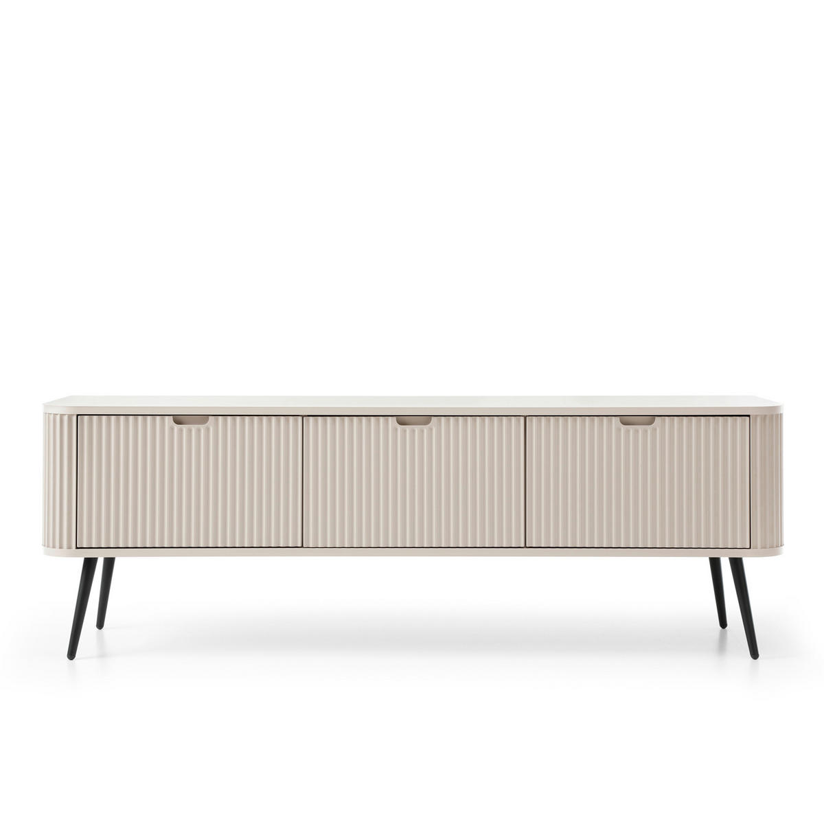 LOWBOARD TV MORDEN RTV1 Abgerundeter Korpus Kaschmir Kaschmir - Kaschmir, Holzwerkstoff/Kunststoff (168/56/39cm) - Komodee