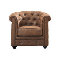 SESSEL mit gerader Rückenlehne - 1 Person - Stoff, Stoff - Braun - - Braun, Textil (82/72/78cm) - Vente-Unique