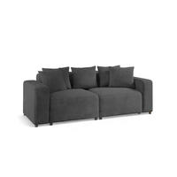 SOFA Megan 2-sitzer In Poso - Dunkelgrau, Holzwerkstoff/Textil (236/75/98cm) - Fun Möbel