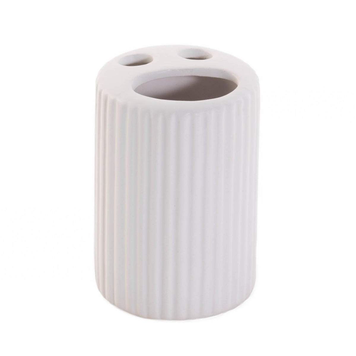 BADEZIMMERSET Keramik 4er-Set - Weiß, Keramik (21.5/8/24cm)