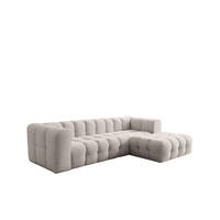 ECKSOFA Solvie In Moly - Creme, Holzwerkstoff/Textil (290/193cm) - Fun Möbel