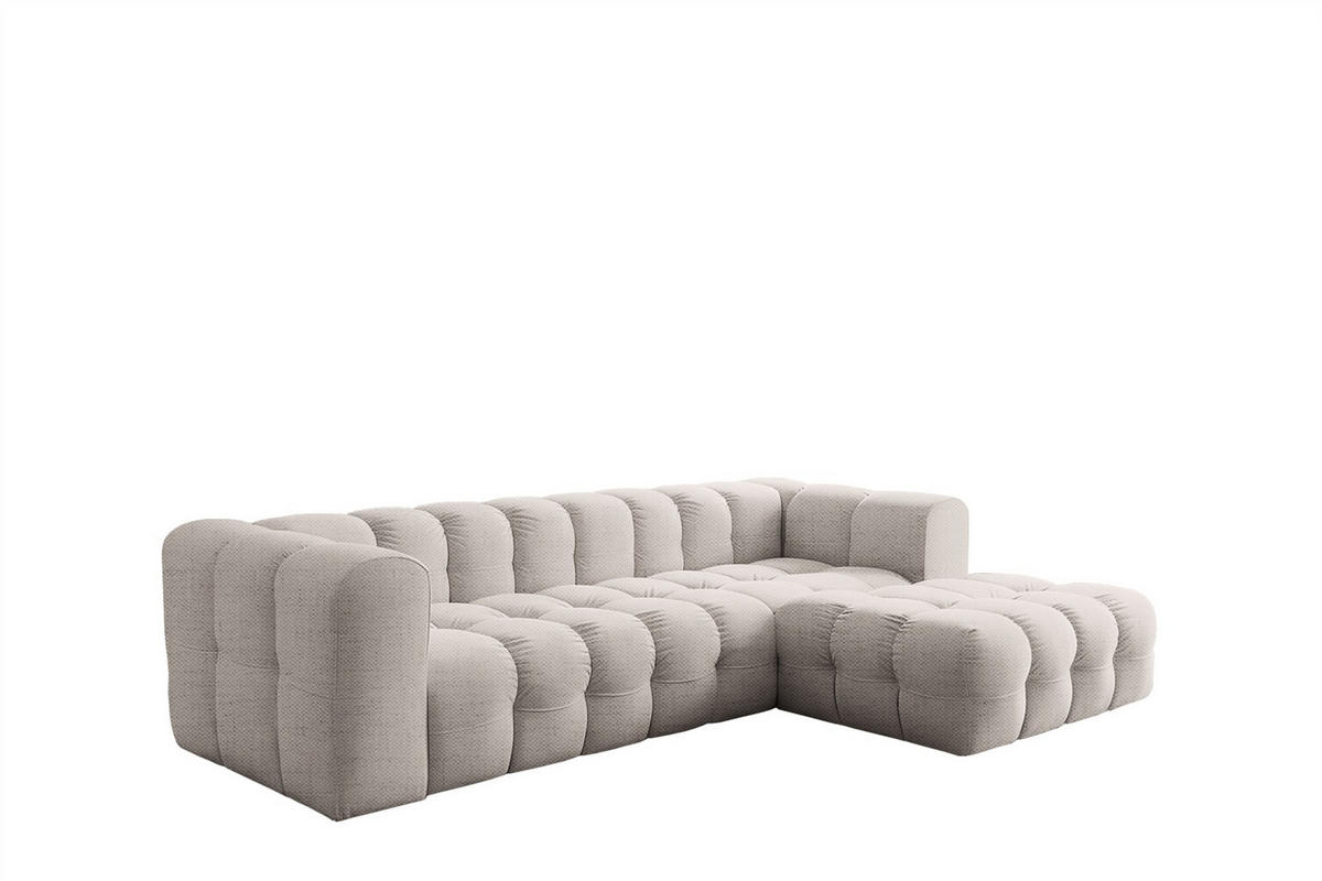 ECKSOFA Solvie In Moly - Creme, Holzwerkstoff/Textil (290/193cm) - Fun Möbel