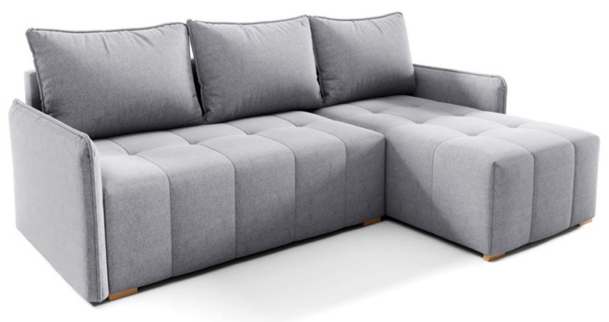 ECKSOFA Hellgrau GREND Rechts - Grau, Textil (210/140cm) - Sepro Meble