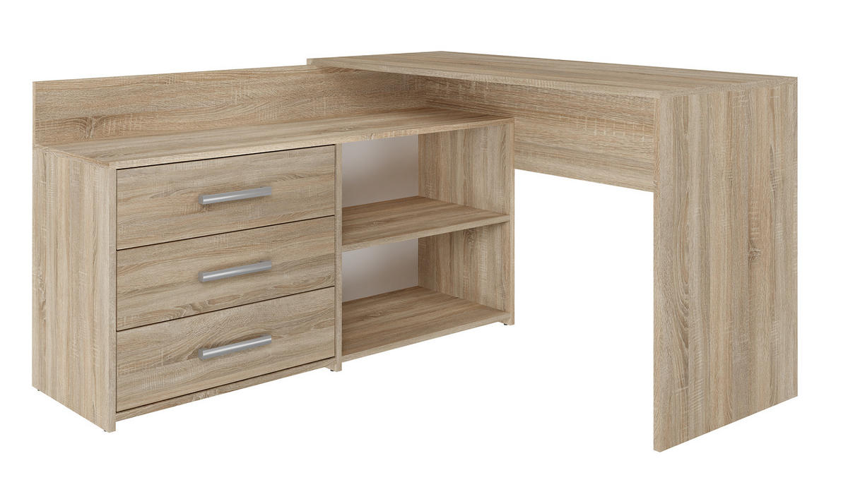 ECKSCHREIBTISCH DANY EICHE SONOMA - Sonoma Eiche, Holzwerkstoff (50/120/76cm) - CDF