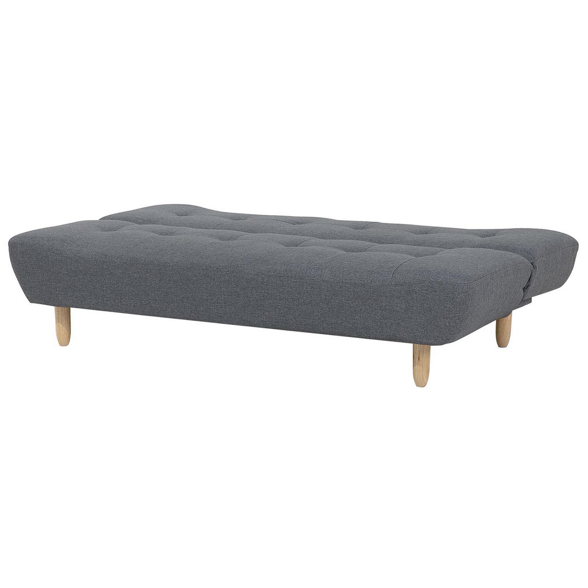 3-SITZER-SCHLAFSOFA dunkelgrau Alsten - Hellbraun/Dunkelgrau, Textil (182/80/83cm) - Beliani
