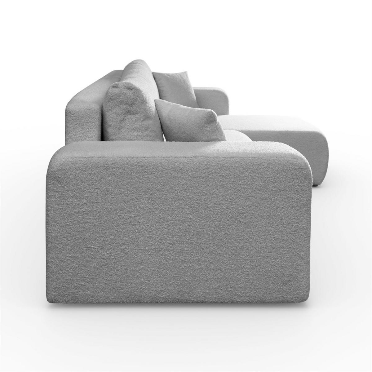 ECKSOFA VESPO L mit Schlaffunktion und Bettkasten - Grau, Textil (247/143cm) - Lookway