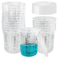 LACKMISCHBECHER 20-teiliges Set 680 ml mit Deckel - Transparent, Kunststoff (0.68L)