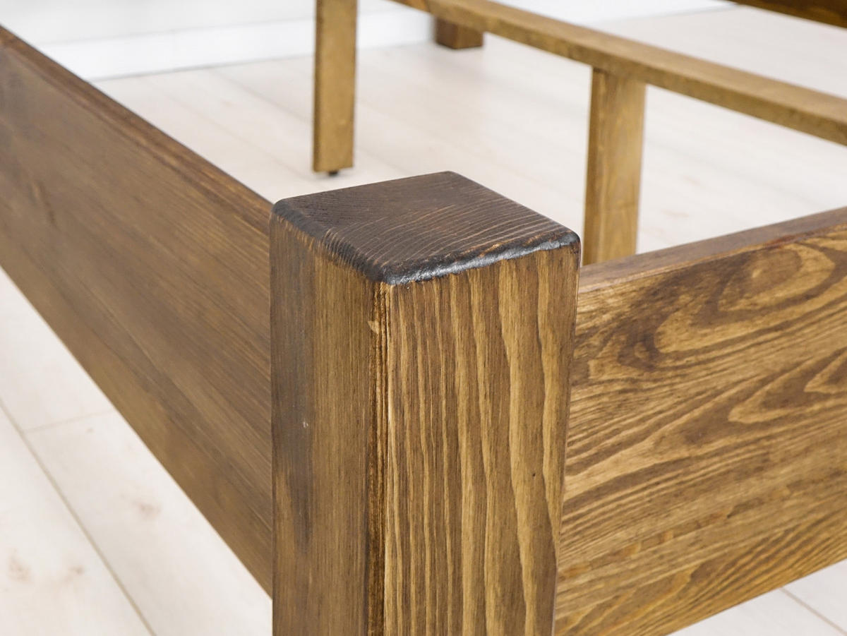 BETT aus Massivholz Rustyk Mieszko II 140x200 - Dunkelbraun, Holz (140/200cm) - Seart