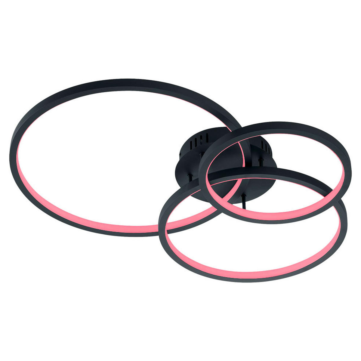 LED DECKENLEUCHTE Aaron Schwarz - Schwarz, Metall (79/64/10cm)