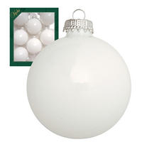 CHRISTBAUMKUGELN Uni-Design Emilia Weiß 7cm (Glas / 8 Stk.) - Weiß, Glas (7/7/7cm) - Krebs Glas Lauscha