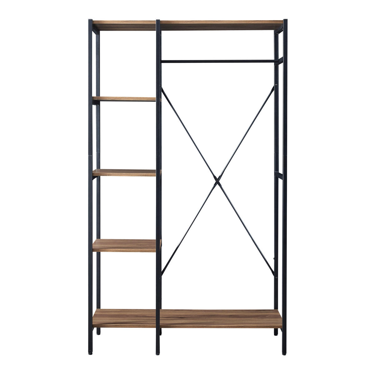 GARDEROBENSTÄNDER Hvidovre - Schwarz, Metall (100/170/35cm) - [en.casa]