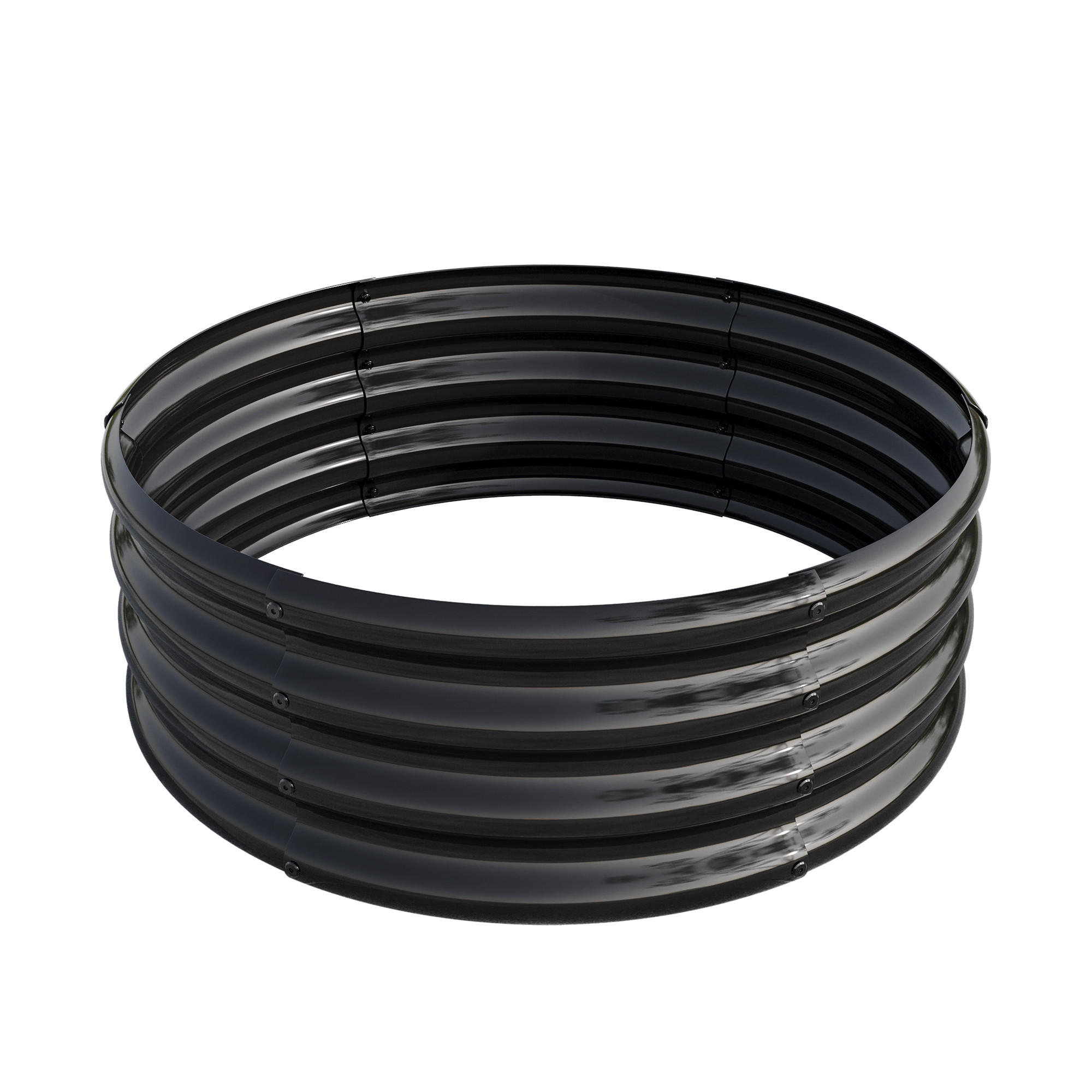 HOCHBEET 81.5/81.5/13 cm Schwarz - Schwarz, Metall (80/30/80cm) - Oxeza