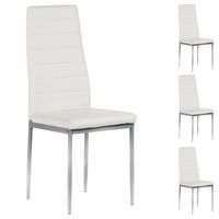 ESSZIMMERSTUHL NATHALIE 4er-Set weiß - Weiß, Textil/Metall (43/100/50cm) - IDIMEX