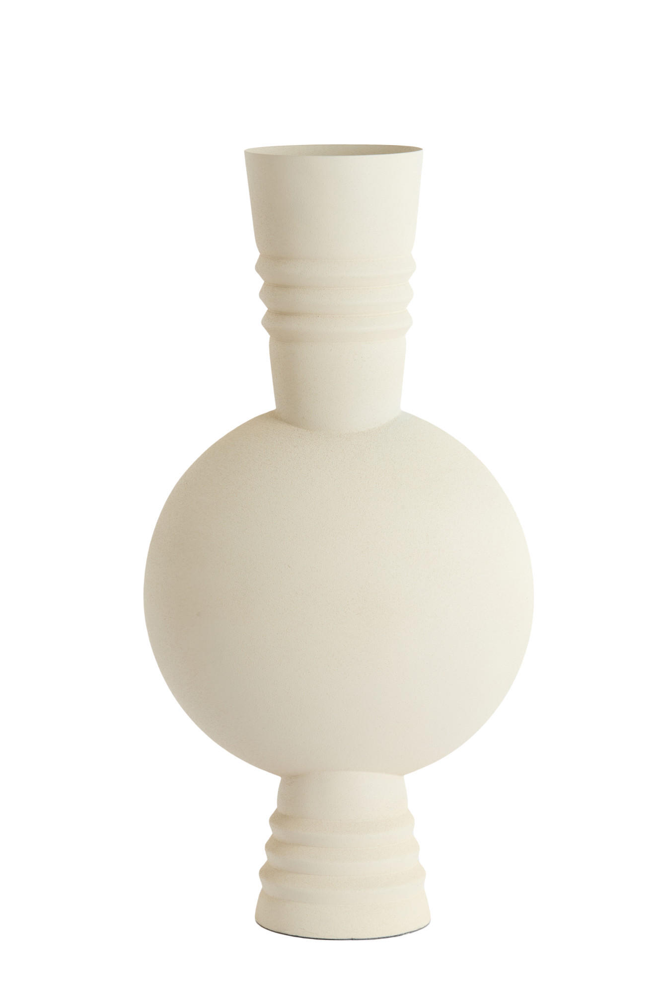 VASE Kavansi Weiß 21/21/60 cm - Weiß, Metall (60cm) - Light & Living