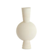 VASE Kavansi Weiß 21/21/60 cm - Weiß, Metall (60cm) - Light & Living