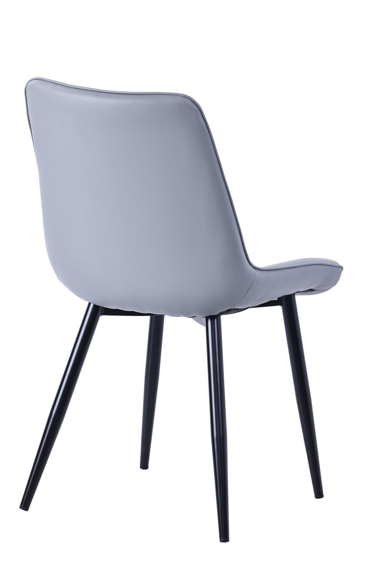 STUHL-SET 4 Stück Kunstleder-YZ1 - Dunkelgrau, Textil/Metall (53/88/62.5cm) - HOMAVO