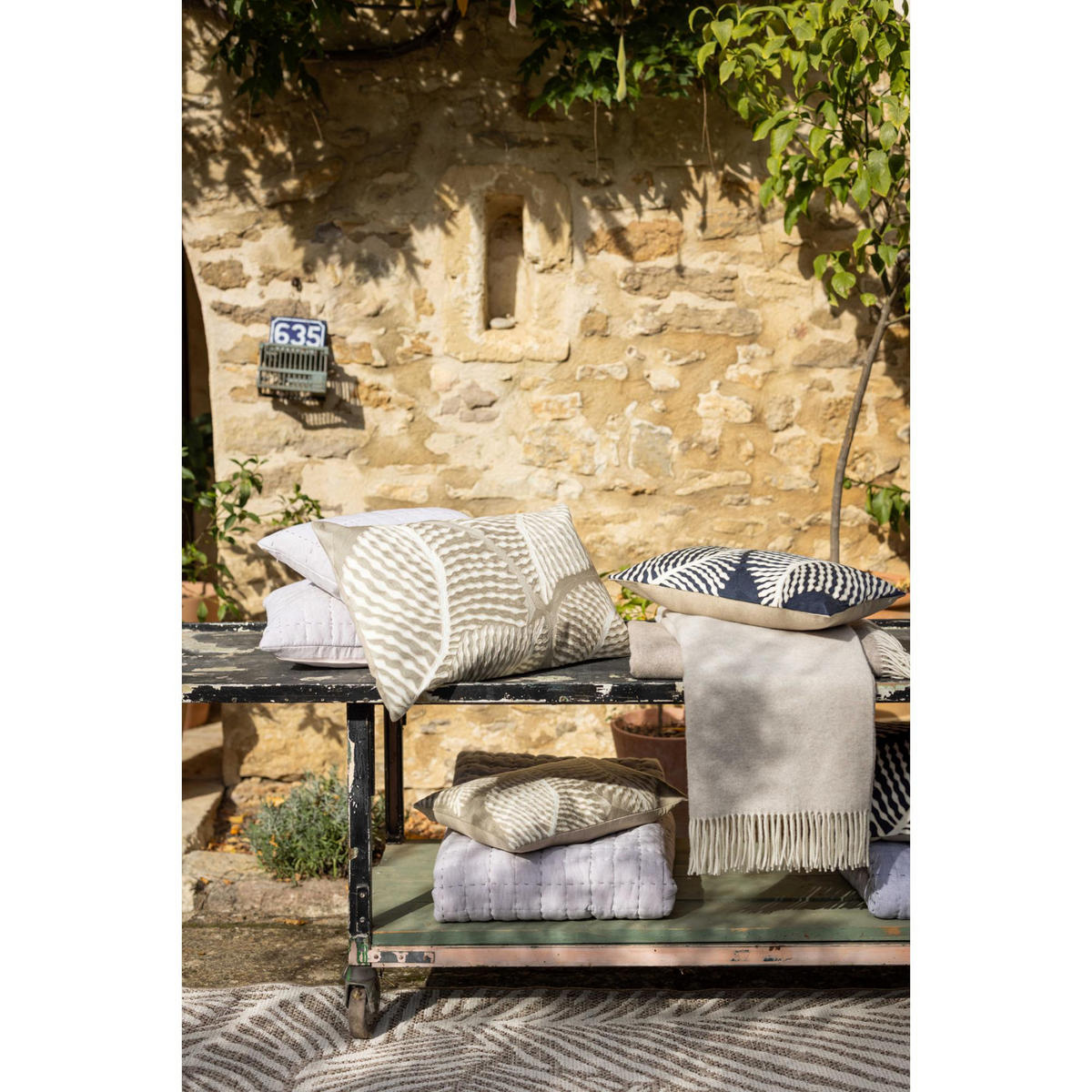 KISSEN Cambra natur 45 x 45 cm - Naturfarben, Textil (45/45cm) - Vivaraise