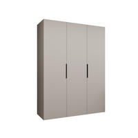 DREHTÜRENSCHRANK 202/150/52 3-türig - Kaschmir/Schwarz, Holz (150/202/52cm) - MÖBEL KRYSPOL