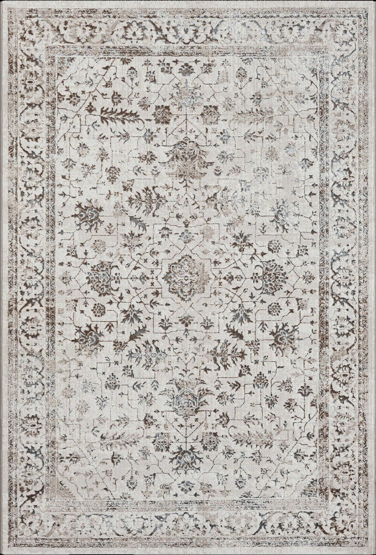 KURZFLORTEPPICH Orientalisch KAVALA Polyester Creme 160 x 230 cm - Beige, Textil (160/230cm) - KADIMA DESIGN