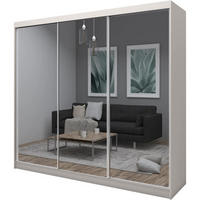 SCHWEBETÜRENSCHRANK Debra 240/216/61 kaschmir mit Spiegel und Schubladeneinsätze - Kaschmir, Holzwerkstoff (240/216/61cm) - Beautysofa