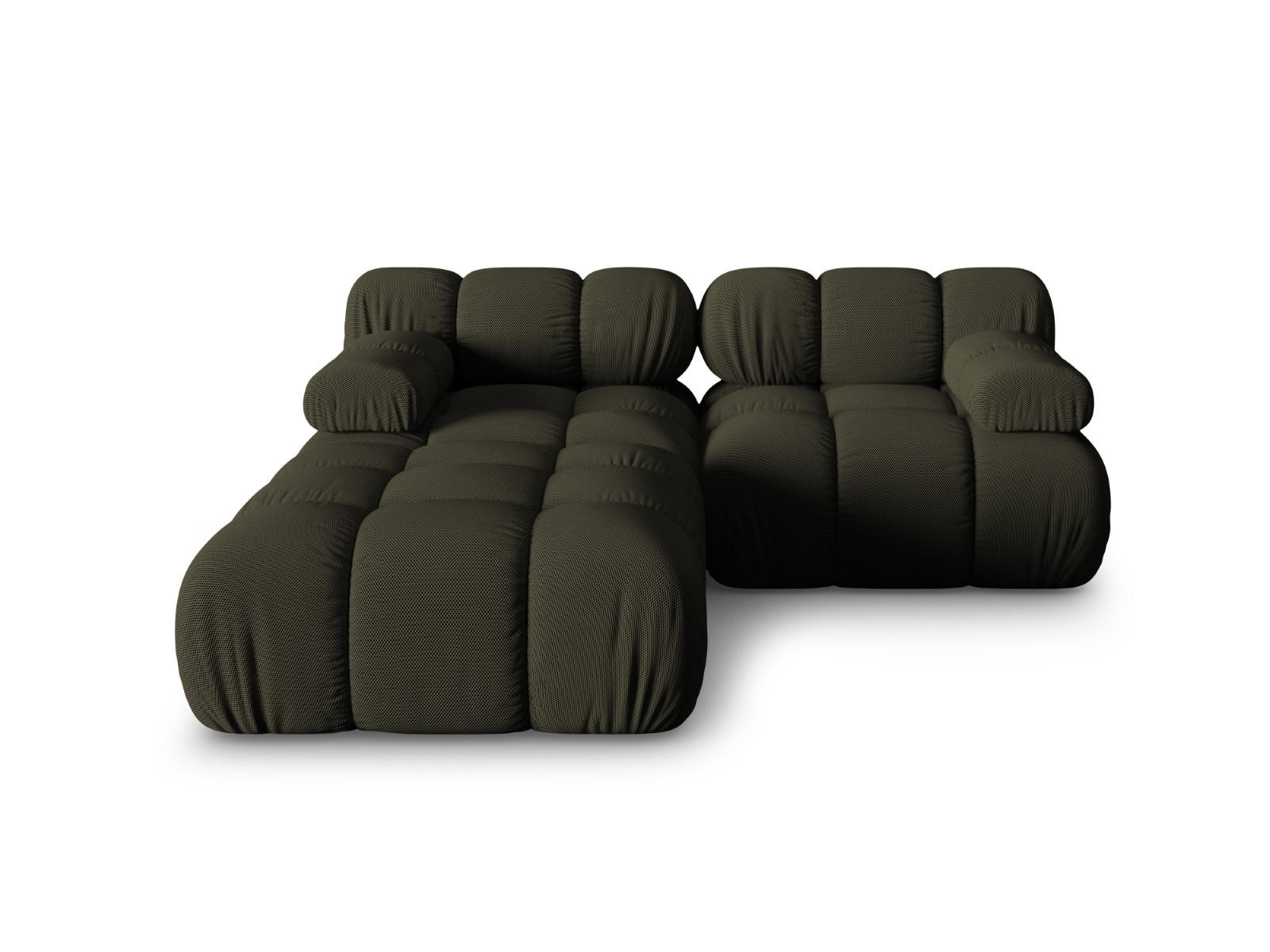 SOFA modular Bellis aus 3D-Stoff Amazonasgrün 3 Sitzplätze - Waldgrün, Textil (188/70/188cm) - Micadoni