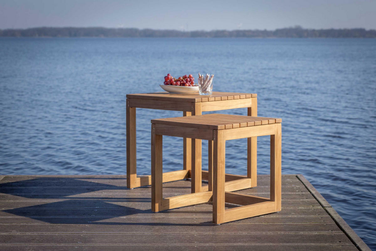 BEISTELLTISCH Verwood 2er Set - Naturfarben, Holz (50/50/50cm) - Mr. Deko