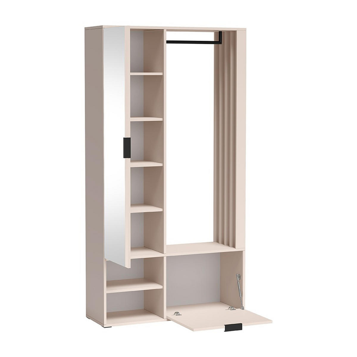 GARDEROBE Milo Uni 100 x 189,4 x 33 cm Kaschmir - Kaschmir, Holzwerkstoff/Metall (100/189.4/33cm) - Koseto