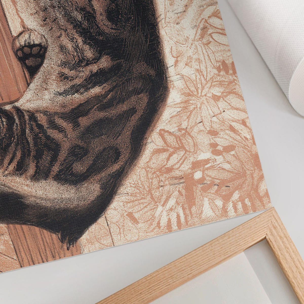 POSTER - 42x29 cm (A3) - Théophile Steinlen - Eine Katze auf dem Geländer - Braun, Textil (42/29.7/0.1cm) - TULUP