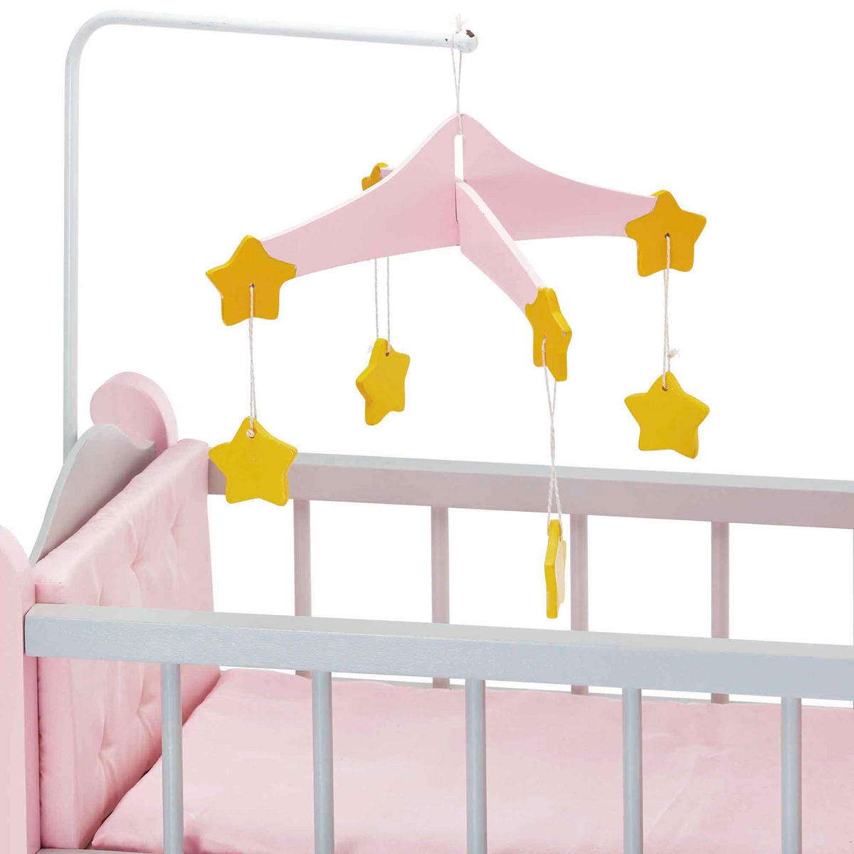 PUPPENBETT mit Lager, Grau, 79cm - Grau, Holzwerkstoff (31/79/57cm) - Teamson Kids
