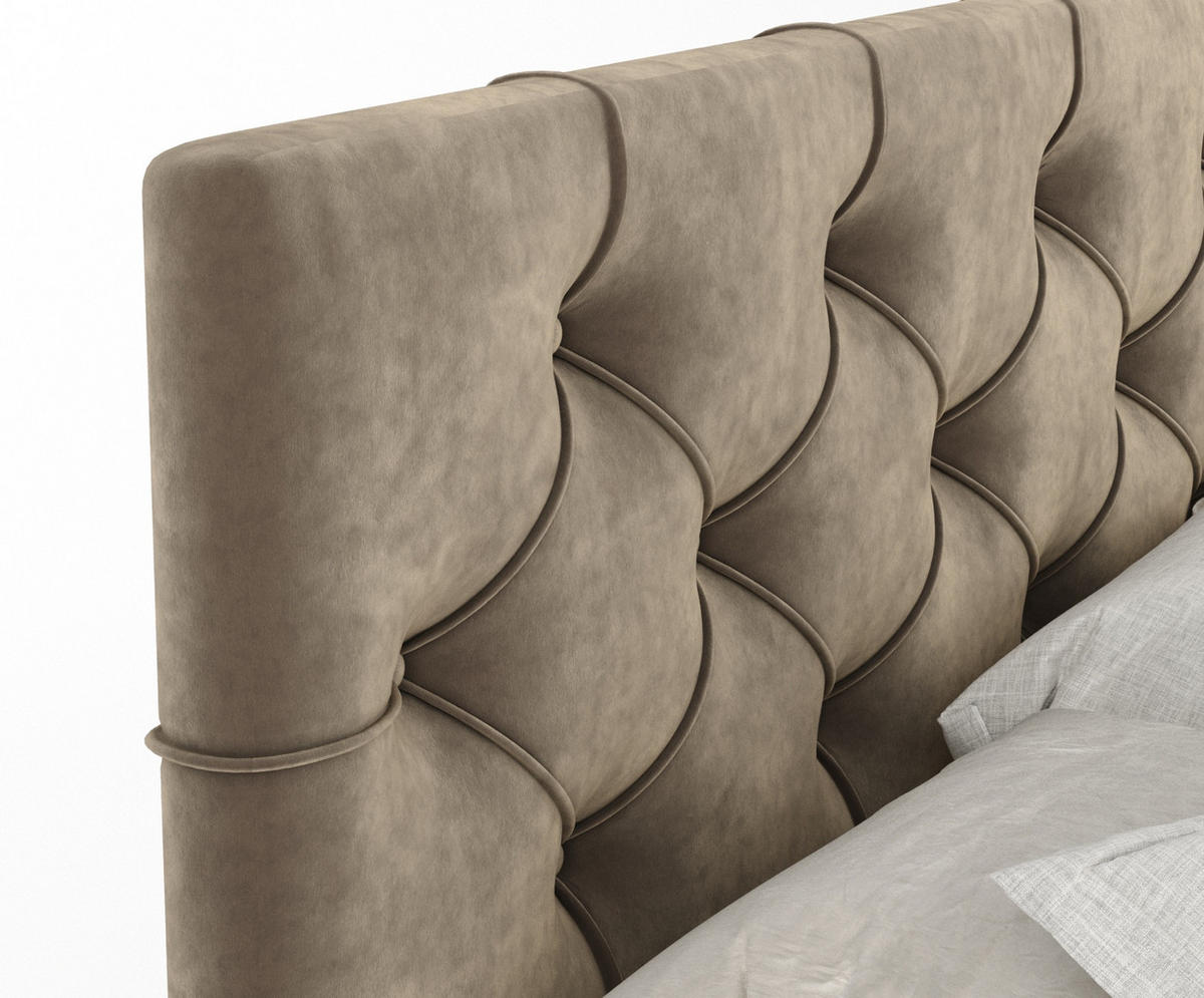BOXSPRINGBETT Hugo Braun 160/200 cm - Schwarz/Braun, Holz/Holzwerkstoff (160/200cm) - Maison de Reve