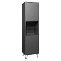 VITRINE Erna 51x45x197 Anthrazit matt Lack - Grau, Holzwerkstoff (51/197/45cm) - 58aufmkessel