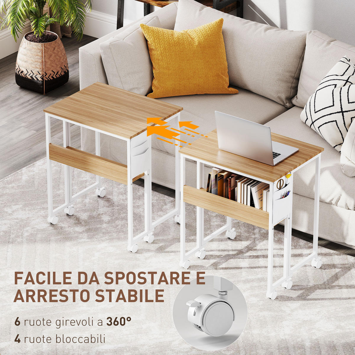 BÜROTISCH Holzfarbe 1 Stück - Eukalyptusholzfarben, Holzwerkstoff (77/20/63cm) - GiPP