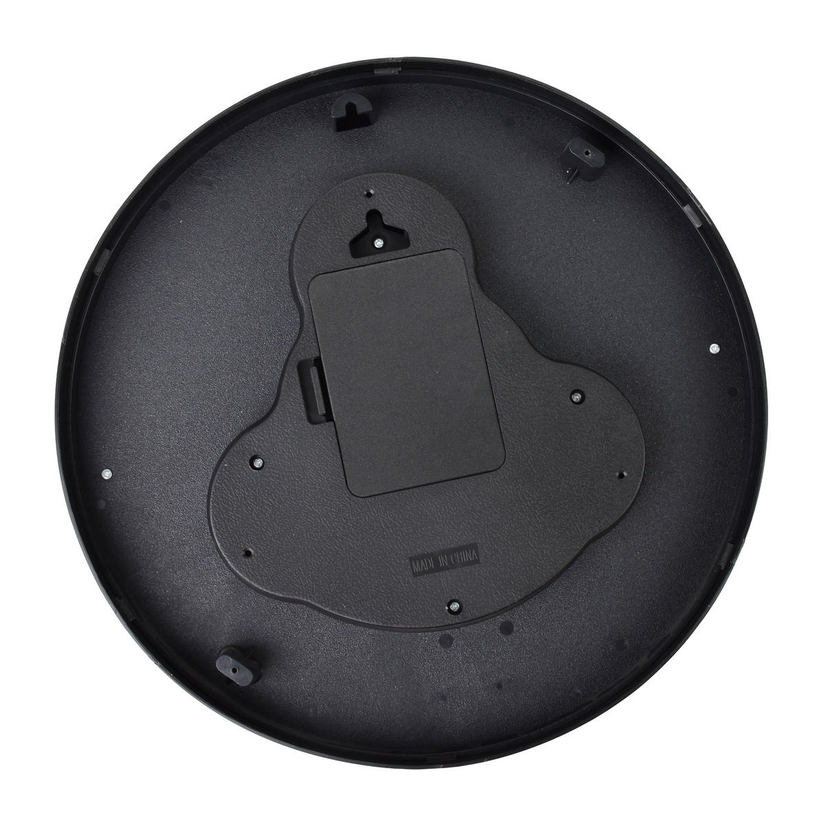 WANDUHR Ramsey Schwarz 30x30x5 cm Kunststoff - Schwarz, Kunststoff (5/30/30cm) - Mondex