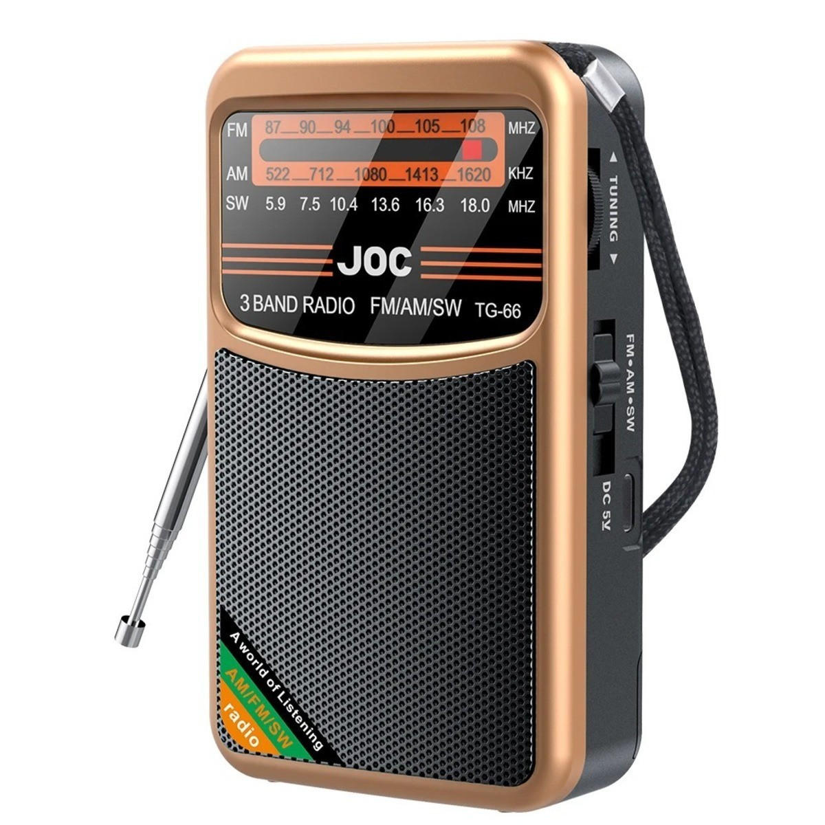 RADIO 7/3.4/12.9 cm - Gelb, Kunststoff (7/3.4/12.9cm) - Authentics