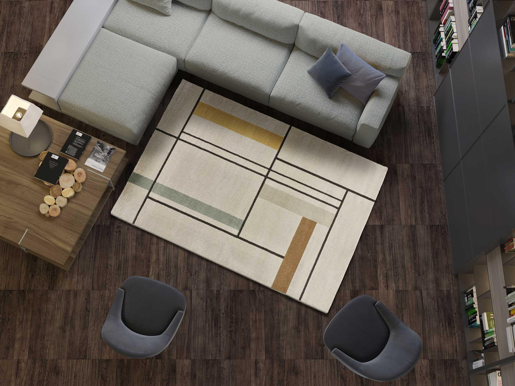 Thumbnail - Atticgo Webteppich, Mehrfarbig, Beige, Textil, Abstrakt, Rechteckig, 120x170 cm, Oeko-Tex® Standard 100, in verschiedene...