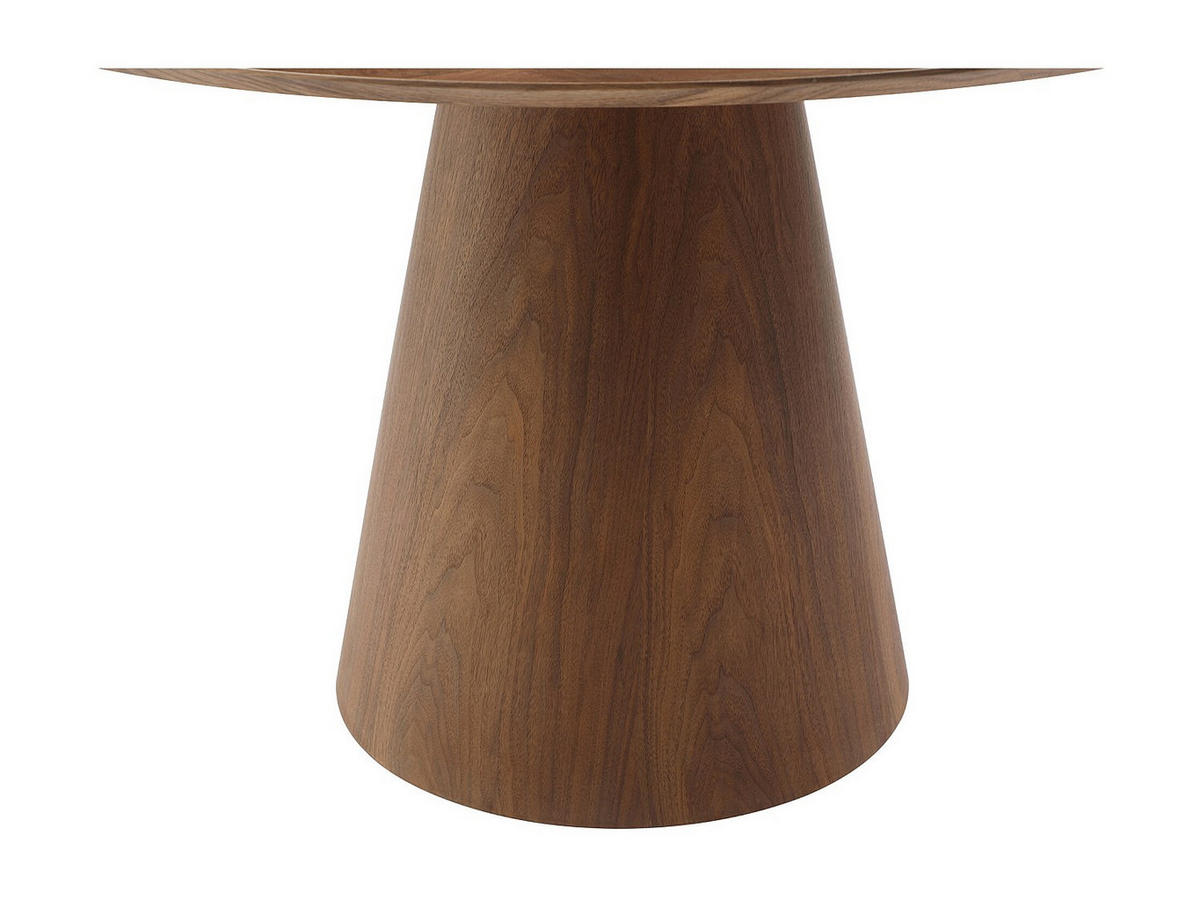 ESSTISCH rund - 4 Personen - MDF - Holzfarben dunkel - ANTALIZA - Dunkelbraun, Holz (120/120/75.5cm) - Vente-Unique