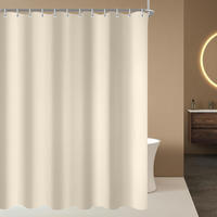 DUSCHVORHANG Beige 150 x 200 cm mit beschwertem Saum - Beige, Textil (150/200cm)