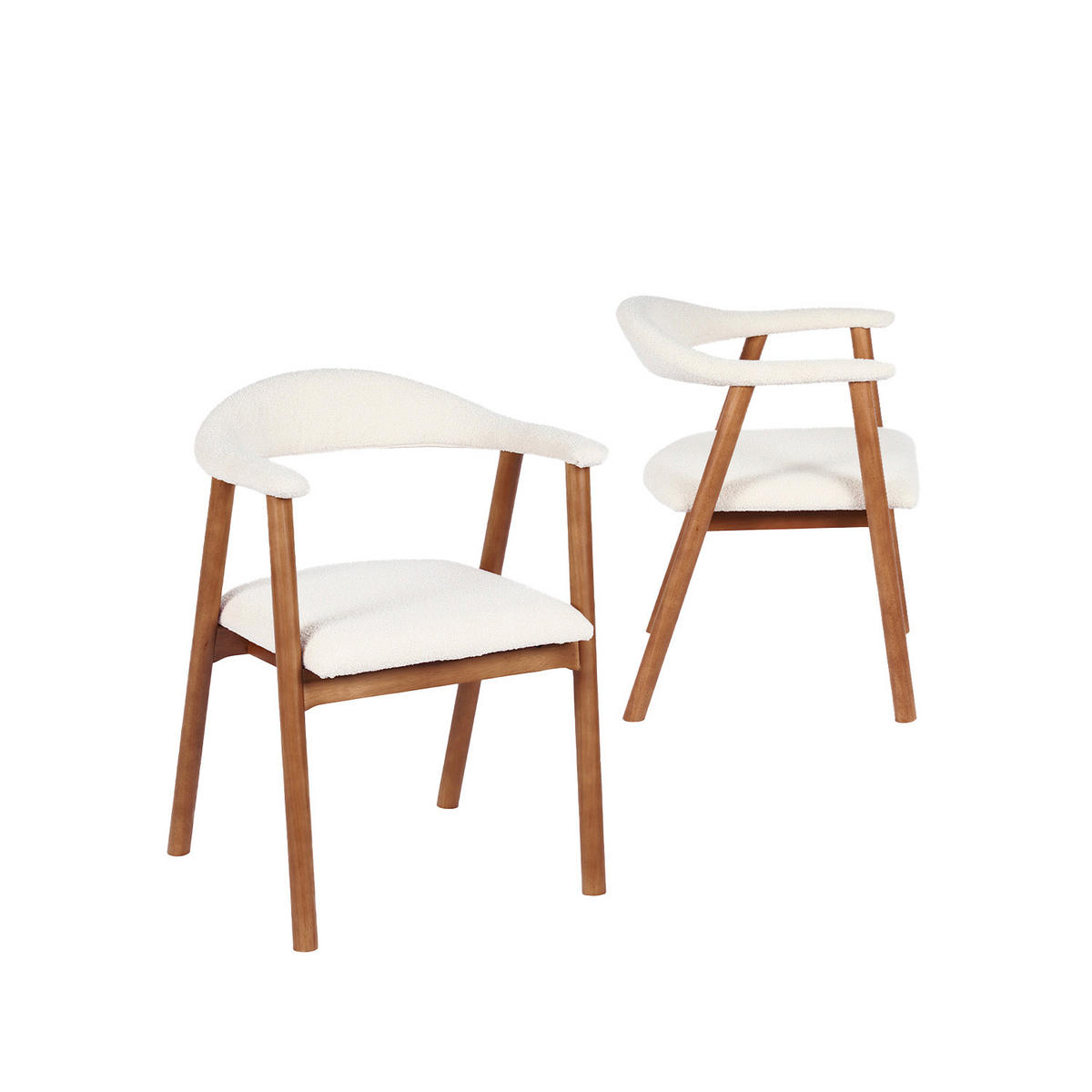 ESSZIMMERSTUHL Noor Beige 58 cm x 79 cm 2er-Set - Beige, Textil (58/79/54cm) - Klast Home