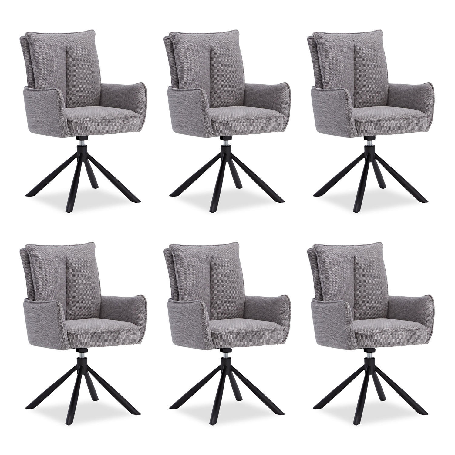 Homestyle4u Armlehnenstuhl Grau 59x94x64 cm